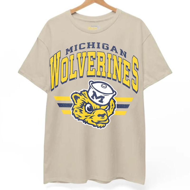 Michigan Wolverines Vintage Football NCAA Sweatshirt - Tshirt - Hoodie, University of Michigan Unisex Football NCAA Shirt, Unisex Vintage NCAA Shirt, Classic Football Shirt, Gifts For Football Fan Sport, Cotton, Sweatshirt, T-Shirt, Hoodie