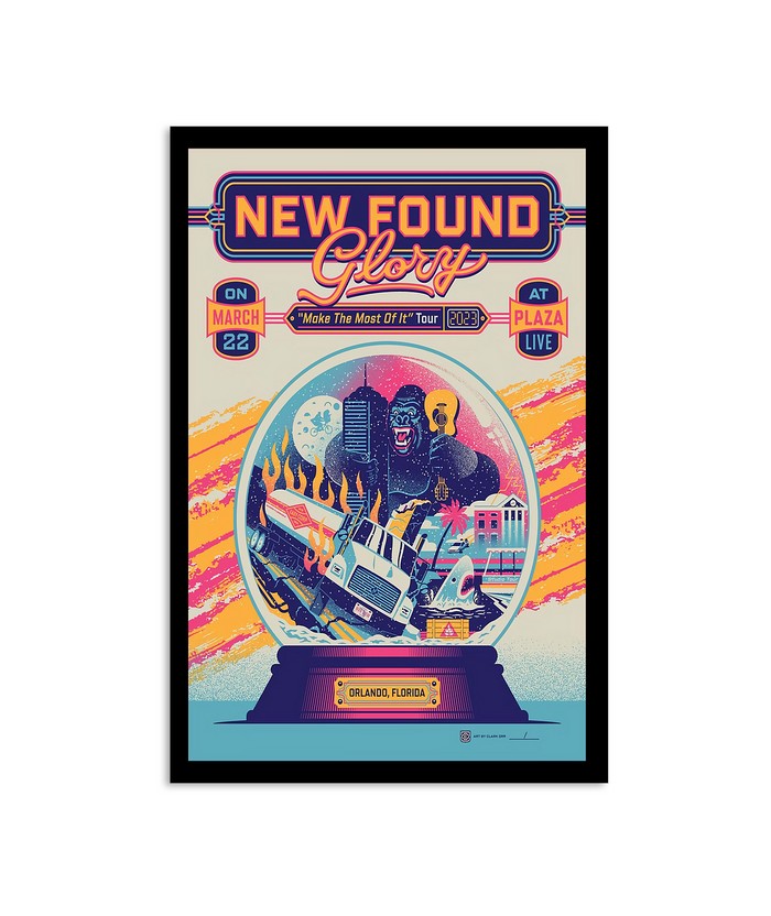 New Found Glory March 22, 2023 Orlando, Florida Make The Most Of It Tour Poster