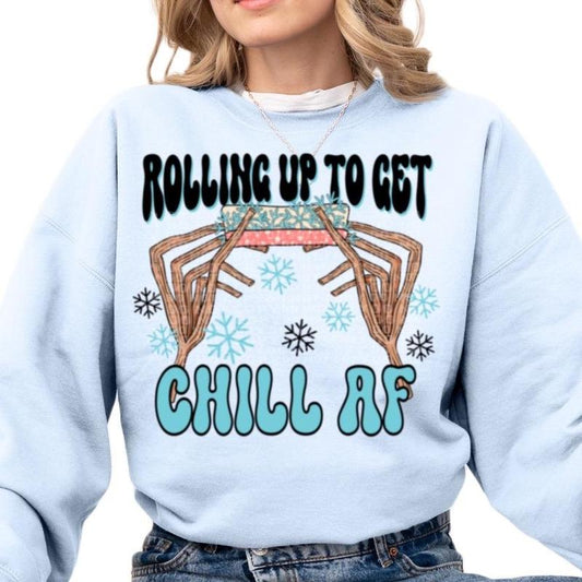 Rolling up to chill Sweatshirt - Diverse Style Selection - Shared Wardrobe Options - Find Your Perfect Fit - Trendy & Comfortable - Plentiful Color Op