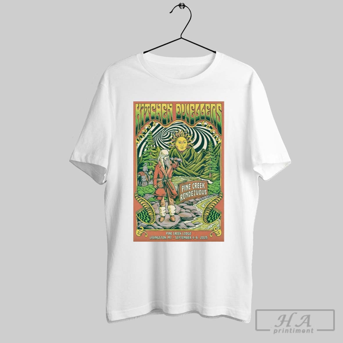 Poster Kitchen Dwellers September 4 6 2025 Pine Creek Lodge Livingston Mt T Shirt