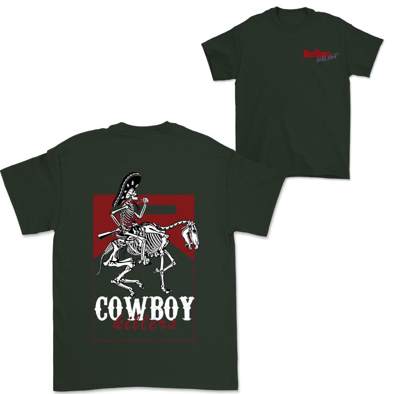 Vintage Marlboro Cowboy Wild West Shirt, Country Music, Cowboy Kille T-shirt Menswear Top