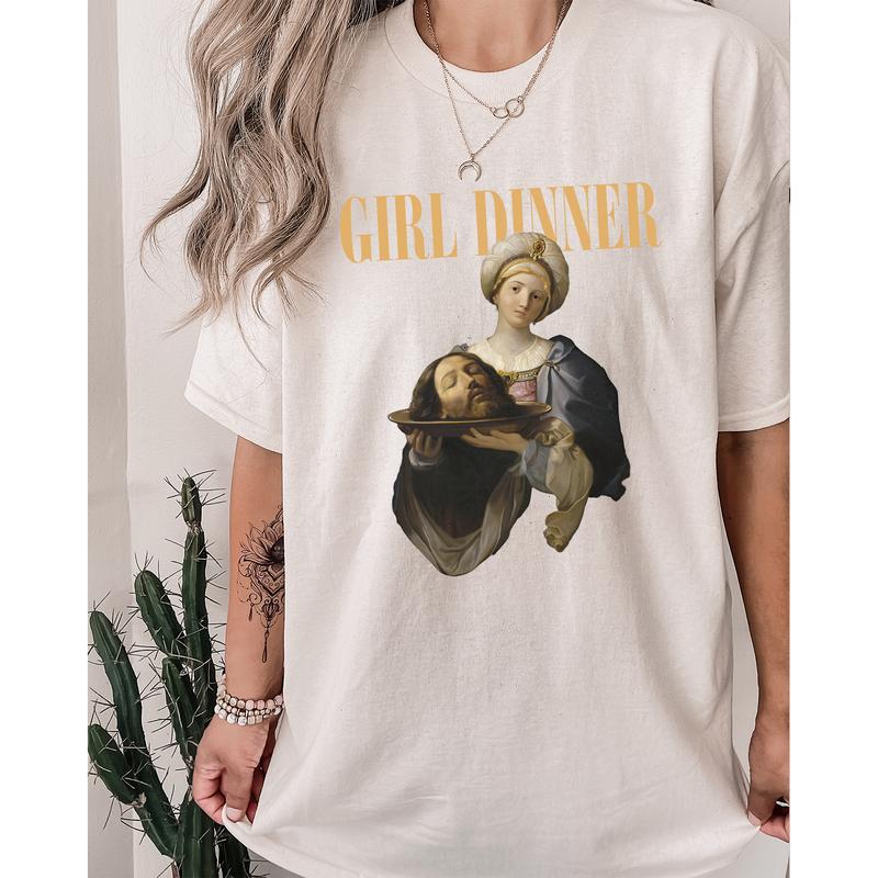 GIRL DINNER T-Shirts, Girl Dinner Sweatshirt, Funny Feminist Tee