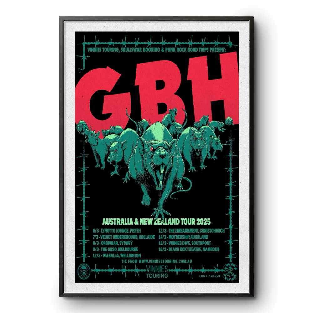 2025 GBH Australia & New Zealand Tour Event Poster