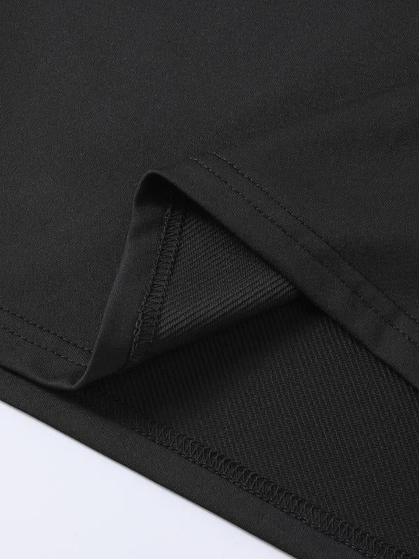 Men's Letter Print Round Neck Graphic Tee, Regular Fit Short Sleeve Crew Neck T-shirt, Casual Summer Streetwear Top, Basic Minimalist Black Menswear for Summer, Comfort Men's Clothes