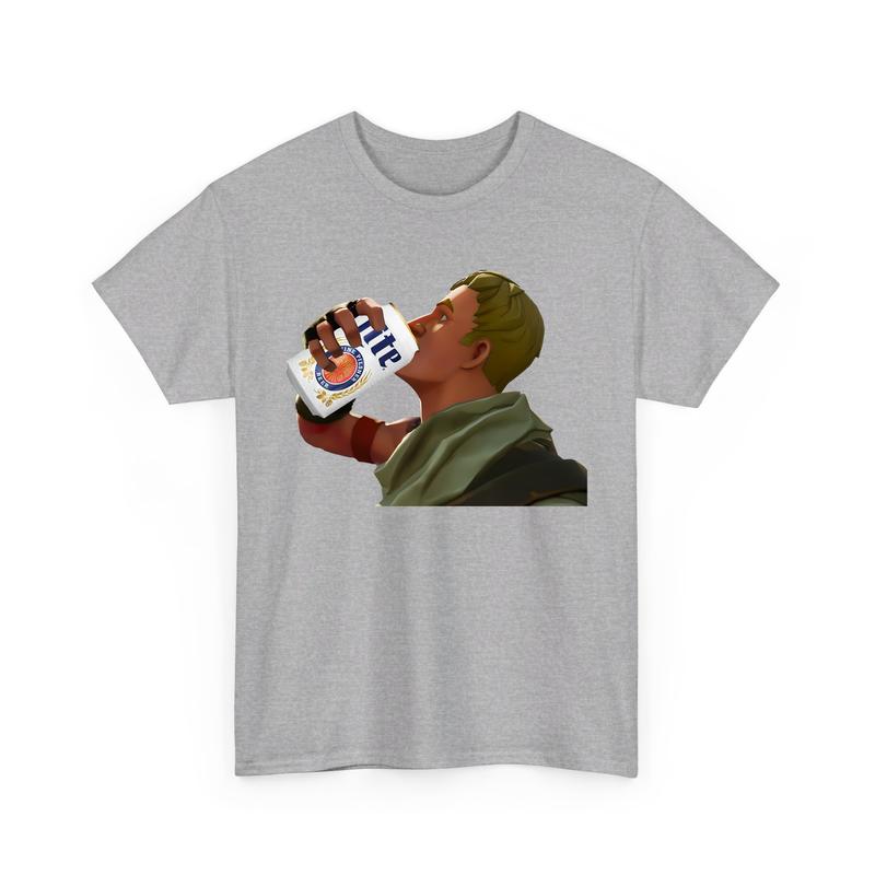 Fortnite Beer T-Shirt, Lite Beer Shirt, Fornite Graphic Shirt, Unisex Cotton Shirt, For Men, For Women, Gift for Fan, Menswear Top