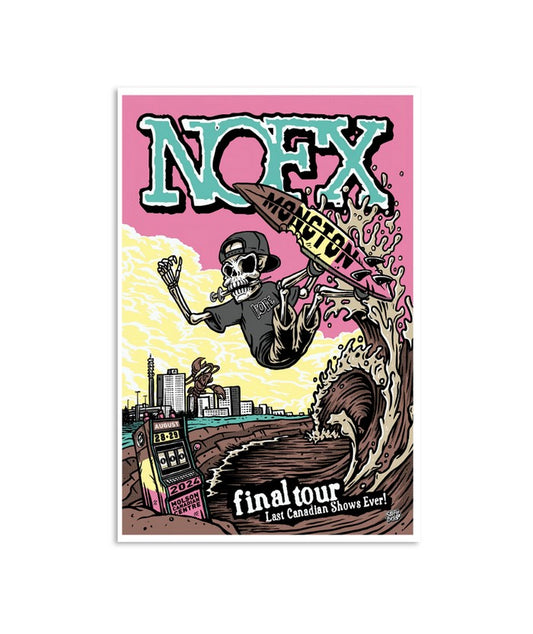 NOFX August 28-29 2024 Hotel Casino New Brunswick Moncton NB Poster