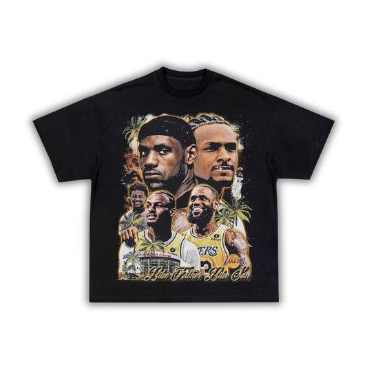 Bron & Bronny T-Shirt  Graphic Tee Sweatshirt Hoodie  Gift for Fan