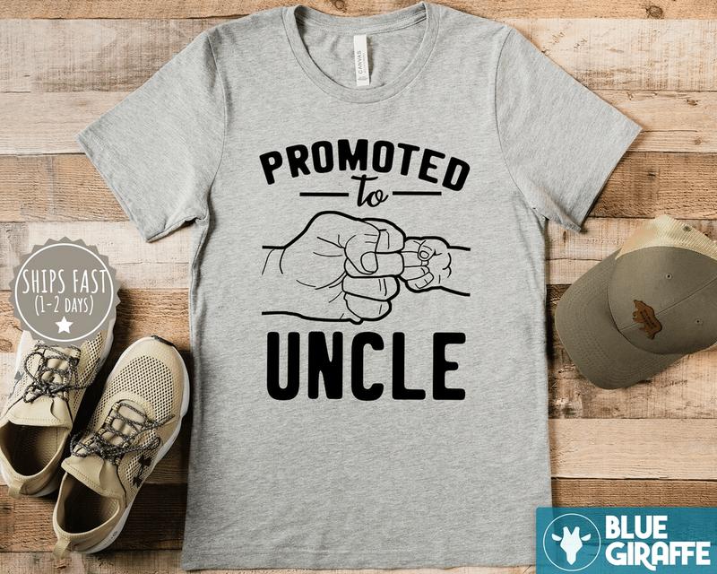 Promoted To Uncle Shirt, Uncle Shirts, Uncle Tshirt, Promoted To Uncle Fist Bump, Promoted To Uncle T-Shirt, Shirt For Uncles, Unisex Cotton Graphic S
