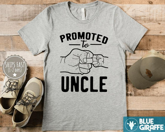 Promoted To Uncle Shirt, Uncle Shirts, Uncle Tshirt, Promoted To Uncle Fist Bump, Promoted To Uncle T-Shirt, Shirt For Uncles, Unisex Cotton Graphic S