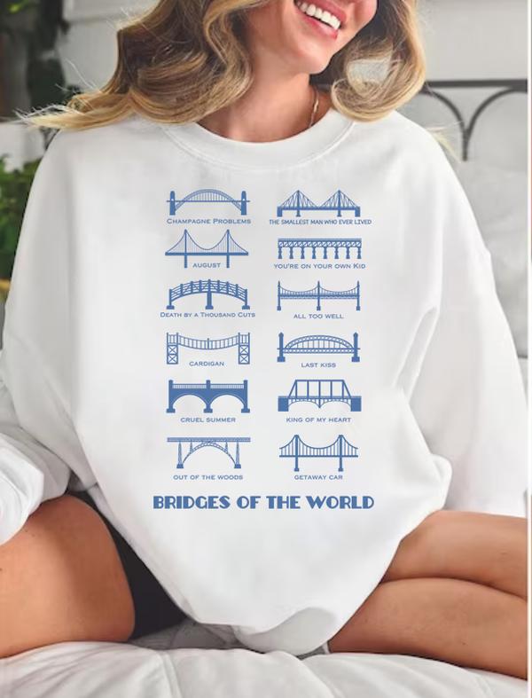 Best Bridges Shirt, Bridges of the World, Smallest Bridge Song Lyrics, Graphic Tee