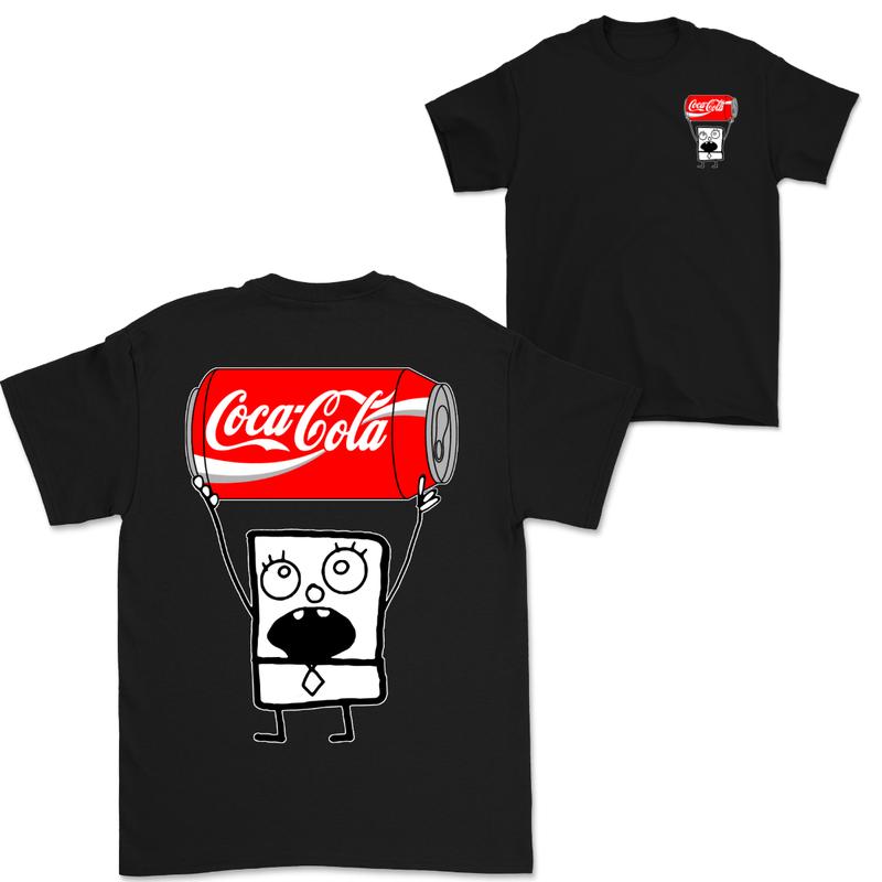 Doodlebob Coca Cola 2 Sided T-Shirt, Funny Drinking T-Shirt, Summer T-Shirt, Full Color T-Shirt, Unisex T-Shirt, For Men, For Women, Gift For All Menswear Top
