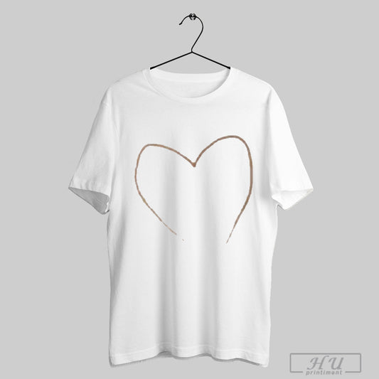 Small Gold Heart Line 2025 T Shirt