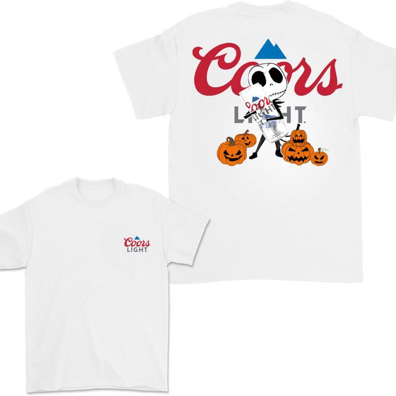 Jack Hug Coors Light Halloween 2 Sides T-shirt, Coors Light T-shirt , Coors Light Halloween T-shirt, Classic Cotton Unisex, High-Quality Printing, All