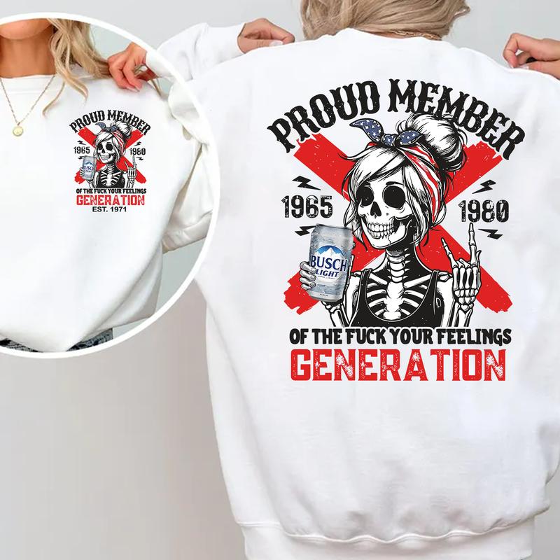 Gen X Proud Member Bus Shirt: Raised On Hose Water T-Shirt, Vintage Humor, Funny Quotes Gen X Tee