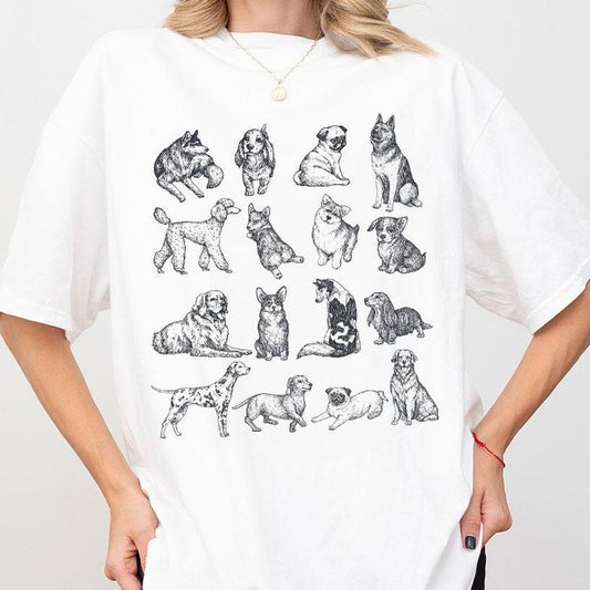 Vintage Dog Shirst, Funny Dog Lover T-shirt, Shirt For Women, Dog Mom Shirt, Dog Breed Shirt, Dog Mom Gift, Dog Lover Shirt, Women's Tops, Funny Shirt