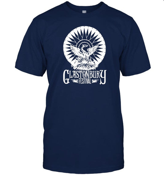Glastonbury Festivals 2024 Phoenix Navy Unisex T Shirt