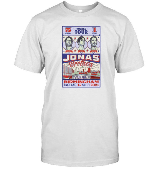 Jonas Brothers Birmingham September 15, 2024 Tour Limited Tee