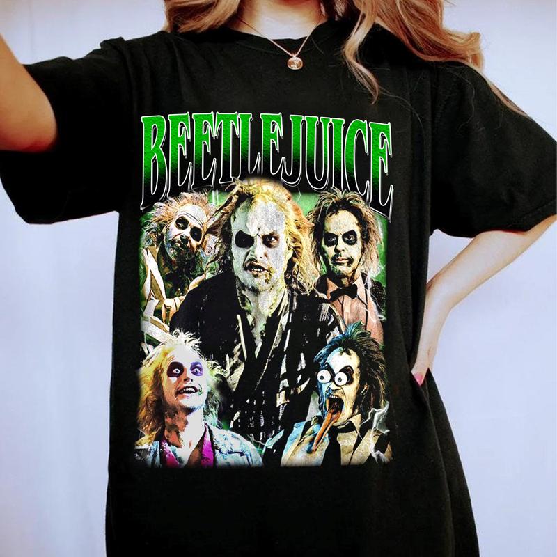 Limited Beetlejuice Vintage T-Shirt, Shirt Gift for Women and Men Unisex T-Shirt Cotton Womenswear Baggy Comfort