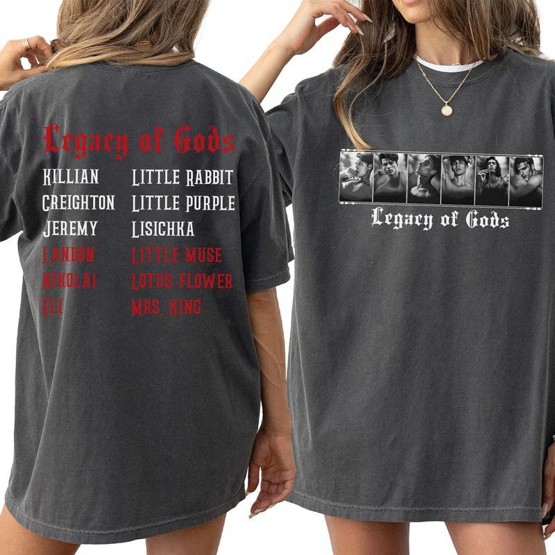 Legacy of Gods Series Book Sweatshirt, Killian, Creighton, Jeremy, Landon, Nikolai, Eli, Dark Romance Smutty Readers Shirt, Bookish Merch, Book Lover,