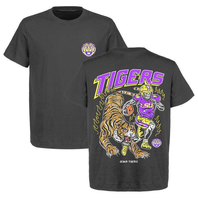 Warren Lotas - LSU Tigers Football - Dead Man's Graphic T-Shirt for Men and Women - Ideal for Game Days, Stylish Team Apparel.
