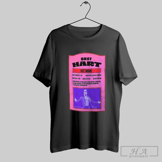 Ripple Junction Bret Hart Hitman Vintage Sports Card Born Jan 2 1957 Wwe 2025 T Shirt