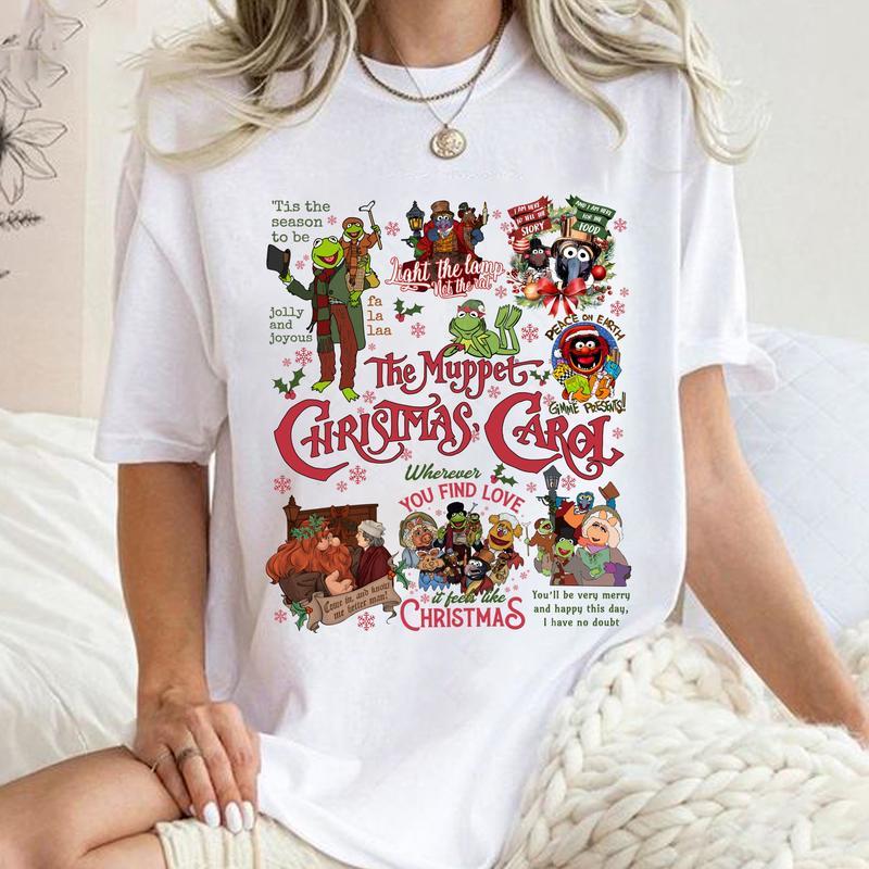 The Muppet Christmas Carol Sweatshirt, Vintage Merry Christmas Shirt, Cartoon Movies T-shirt, Kermit Gonzo And Friends Sweatshirt, Give for Men and for Women