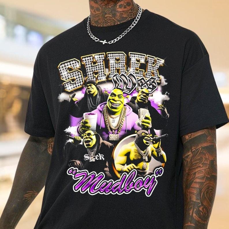 Vintage 90s Shrek Wes T-Shirt, Retro Sheck Wes Music Graphic Tee, Unique Tribute Apparel for RnB Rap Fans, Fun Unisex Gift Fashion