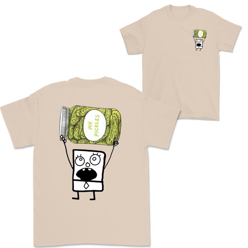 Doodlebob Pickles Essential 2 Sided T-Shirt, Funny Drinking T-Shirt, Summer T-Shirt, Full Color T-Shirt, Unisex T-Shirt, For Men, For Women, Gift For All Menswear Top
