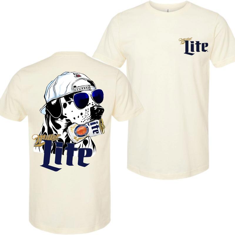 Miller Hunting Dalmatian Dog 2 Siders Hoodies, Miler Lite T-shirt, Perfect For Beer Lovers, Unisex for Men and For Women Classic Cotton