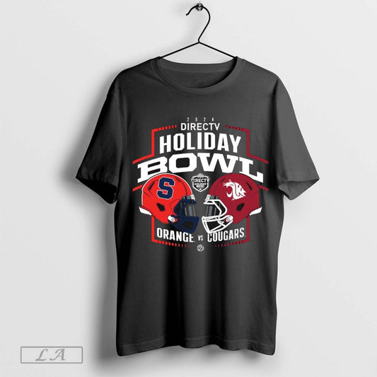 Syracuse Orange Vs Washington State Cougars 2024 Directv Holiday Bowl Helmet T Shirt