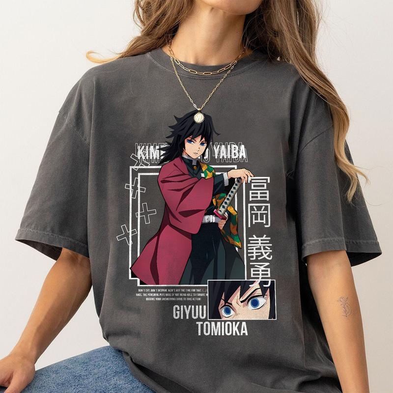 Giyu Tomioka Demon Slayer Shirt, Kimetsu No Yaiba t-shirt, anime sweatshirt hoodie, Tanjiro shirt, Rengoku t-shirt