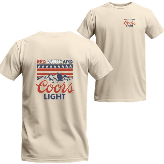 Red White And Coors Light 2-Sided Shirt, Coors Short Sleeve Tee, Unisex Shirt, Menswear Top