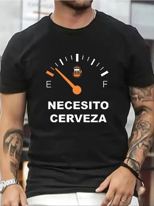 Men's Cartoon & Letter Print Round Neck Tee, Regular Fit Casual Streetwear Short Sleeve T-shirt, Graphic Tees,Â Men's Summer Top for Daily Wear Back To School