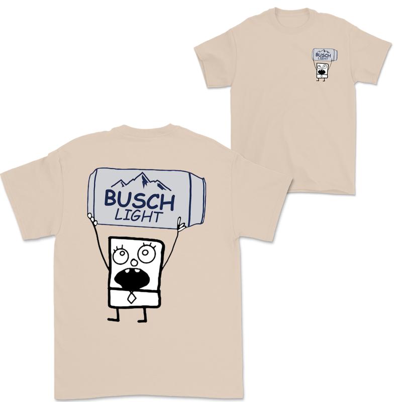 Doodlebob Busch Light Beer Essential 2 Sided T-Shirt  Funny Drinking T-Shirt  Summer T-Shirt  Full Color  Unisex  Perfect Gift for Men & Women