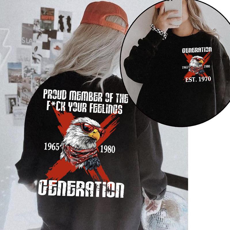 Proud Gen X Neglect T-Shirt: Raised On Hose Water, Vintage Inspired Sarcasm Quotes