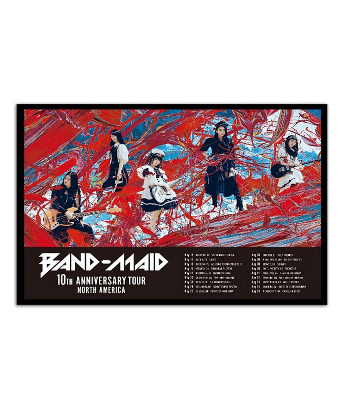 Band Maid 10Th Anniversary Tour North America May August 2023 Poster