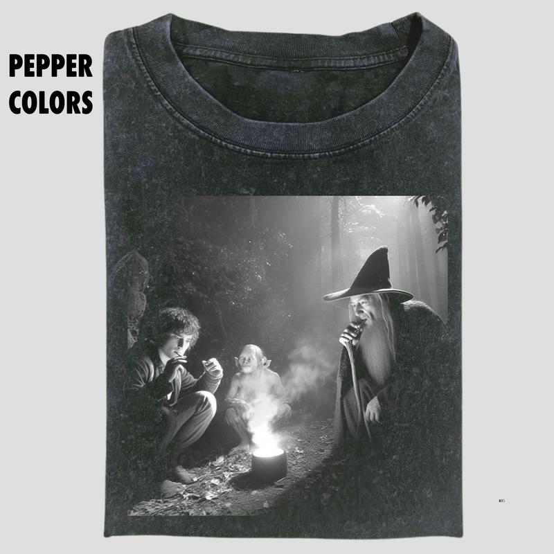 The Lord Of The Ring Vintage Tee, Gollum Shirt, Gandalf Shirt, Frodo Baggins Shirt, LOTR Smoking Shirt, LOTR Vintage Graphic Tee, Movie Shirt, Funny S