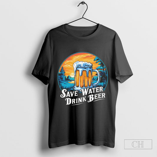 Save water drink beer vintage T-shirt