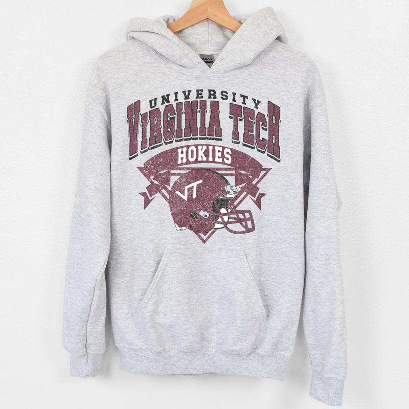 49. Virginia Tech Hokies Vintage NCAA Sweatshirt, University Sports Gear, Classic Football Team Apparel Gifts