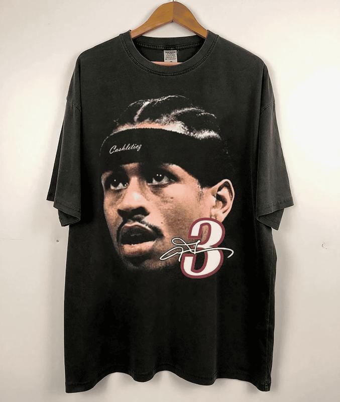 Allen Iverson Big Head T-Shirt, ALLEN IVERSON Face T-Shirt, Rare The Answer Rap Tee, Vintage Style Graphic Print, Allen Iverson Merch For Mens, Womens