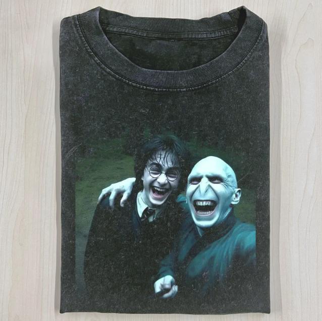HARRY AND VOLDEMORT SELFIE SHIRT, HARRY POTTER Funny Tee, Movie Shirt, Halloween Shirt, Unisex T-Shirt, Gift For Men Women