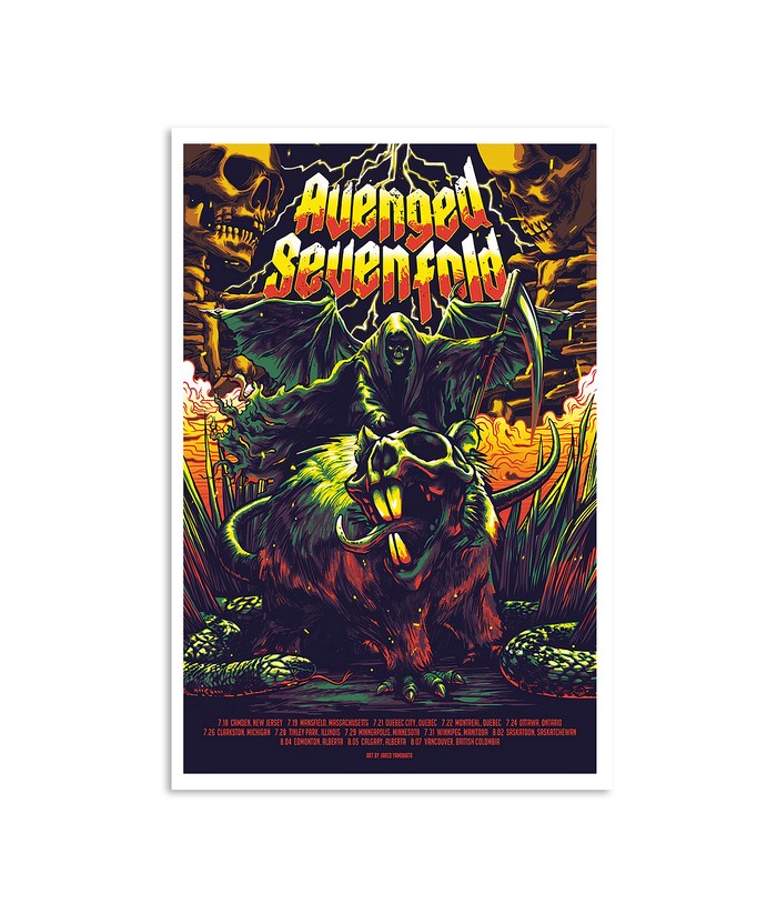 New Tour 2023 Avenged Sevenfold by Jared Yamahata Poster