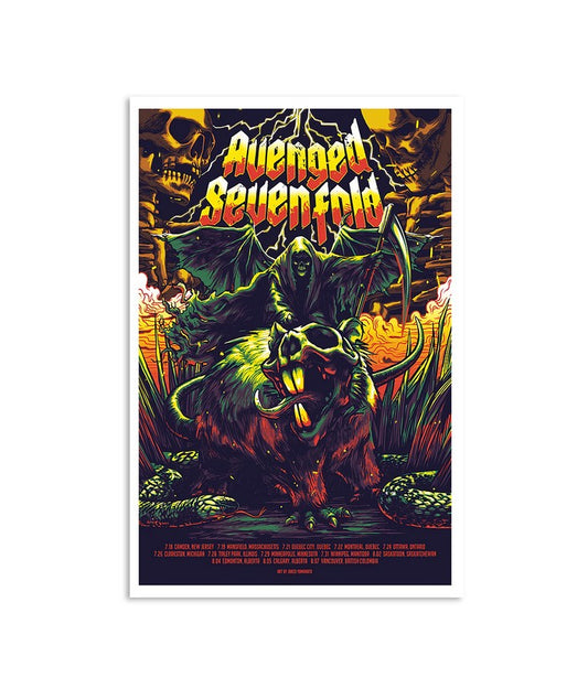 New Tour 2023 Avenged Sevenfold by Jared Yamahata Poster