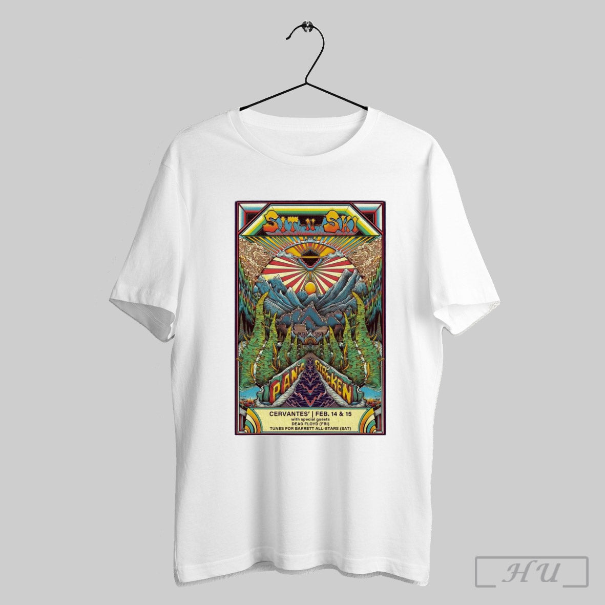 Poster Sit N Ski And Panic Stricken February 14 15 2025 Cervantes Masterpiece Ballroom T Shirt