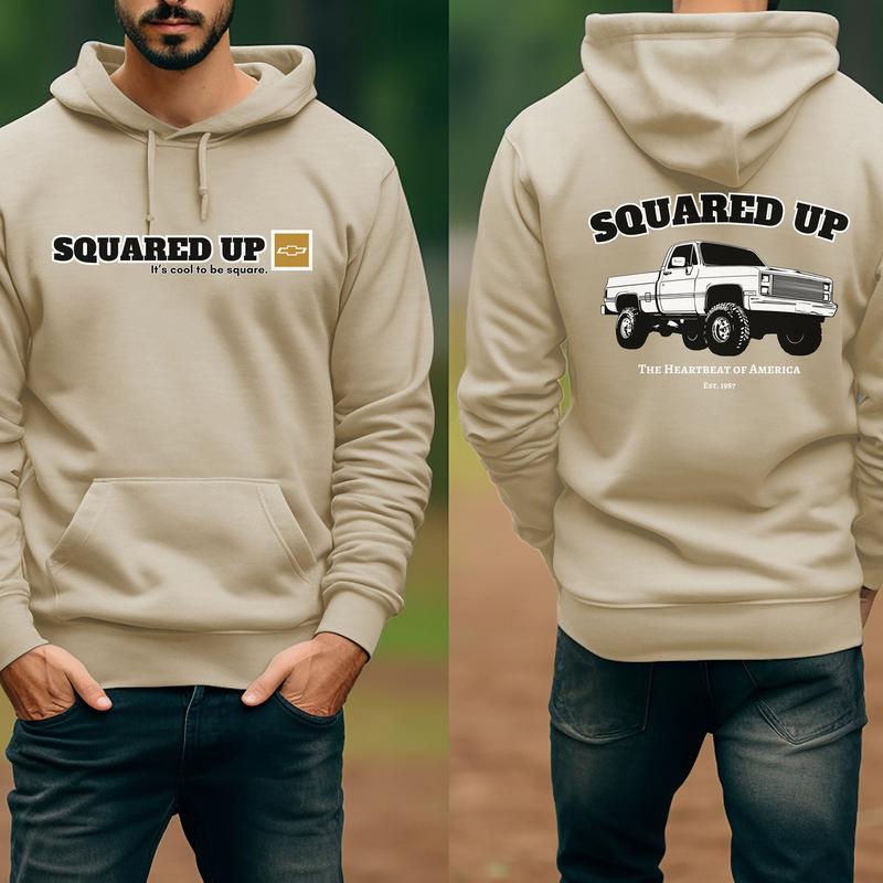 80s Chevy Silverado Hoodie For Him | Square Body Fan Hoodie, It's Cool To Be Square Hoodie, Bright Colors, Find Your Signature Look, Menswear Unisex