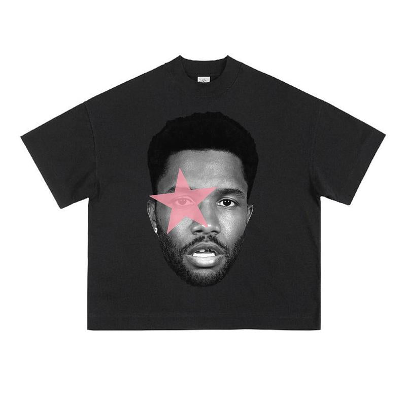 Frank Pink Star Rap Graphic Tee Shirt