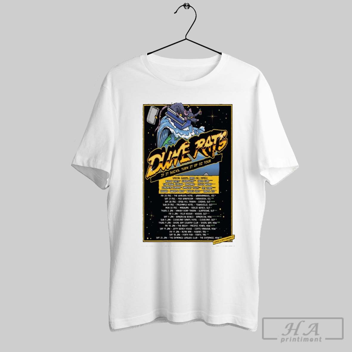 Poster Dune Rats Denies Worldish 2025 Tour If It Sucks Turn It Up Oz Tour T Shirt