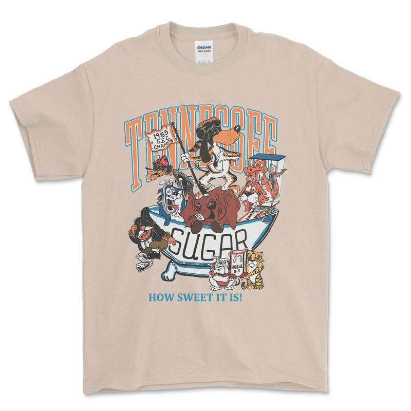 Tennessee Vols SEC Champions 1985 T-Shirt, graphic vintage sports tees for men