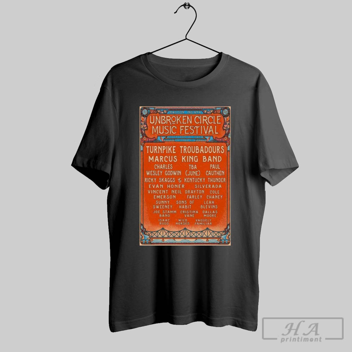 Poster Unbroken Circle Music Festival September 4 6 2025 Bicentennial Park Madison Indiana T Shirt