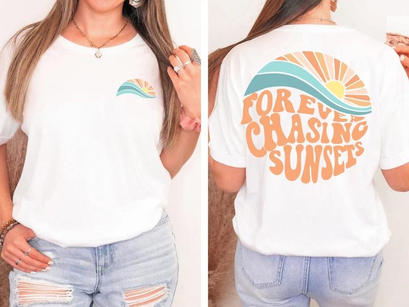 Forever Chasing Sunsets Unisex T-Shirt, Sunsets Shirt, Summer Shirt, Beach Shirt, Summer Shirt